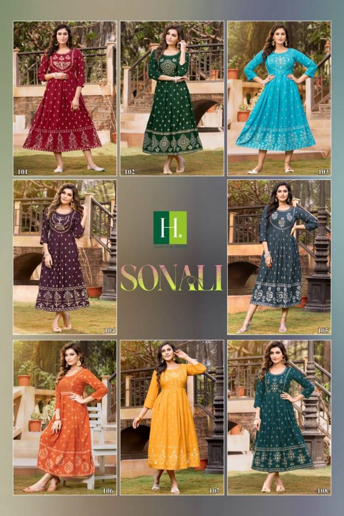 Sonali By Hirwa Anarkali Kurti Catalog